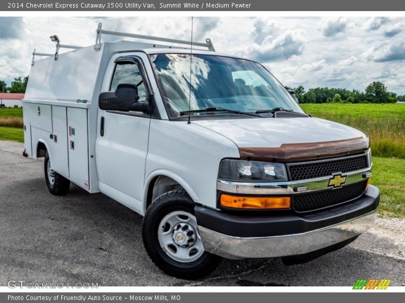Summit White / Medium Pewter 2014 Chevrolet Express Cutaway 3500 Utility Van