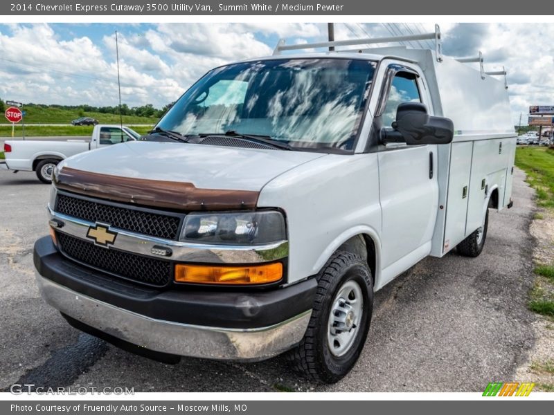 Summit White / Medium Pewter 2014 Chevrolet Express Cutaway 3500 Utility Van