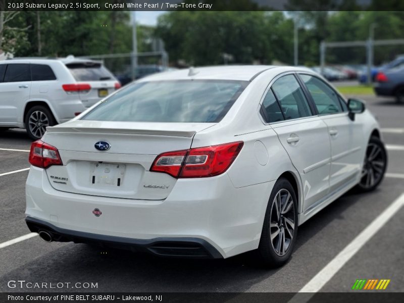 Crystal White Pearl / Two-Tone Gray 2018 Subaru Legacy 2.5i Sport