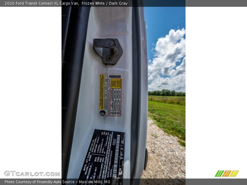 Frozen White / Dark Gray 2010 Ford Transit Connect XL Cargo Van