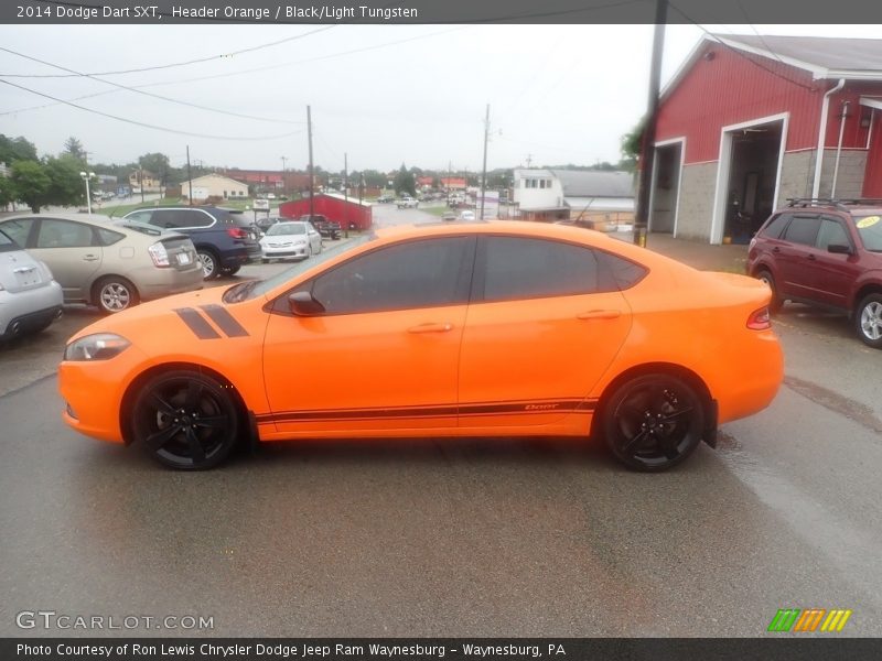 Header Orange / Black/Light Tungsten 2014 Dodge Dart SXT