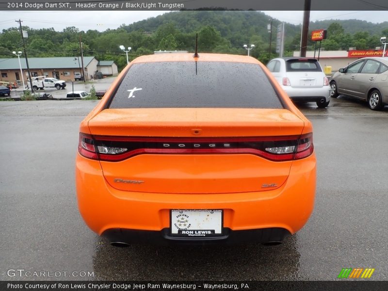 Header Orange / Black/Light Tungsten 2014 Dodge Dart SXT