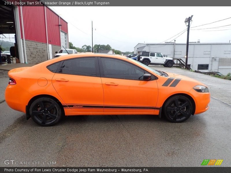 Header Orange / Black/Light Tungsten 2014 Dodge Dart SXT