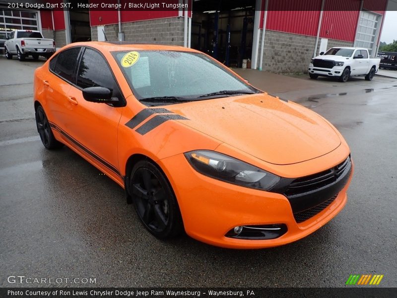 Header Orange / Black/Light Tungsten 2014 Dodge Dart SXT