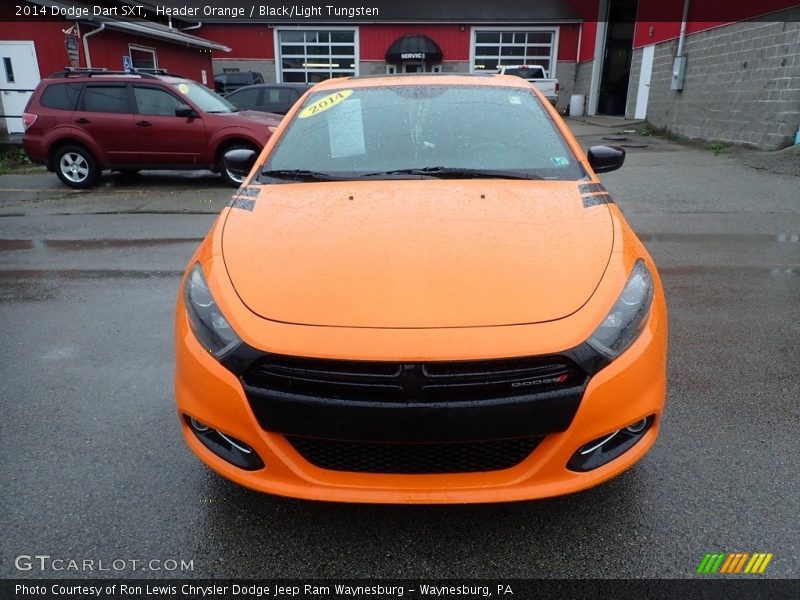 Header Orange / Black/Light Tungsten 2014 Dodge Dart SXT