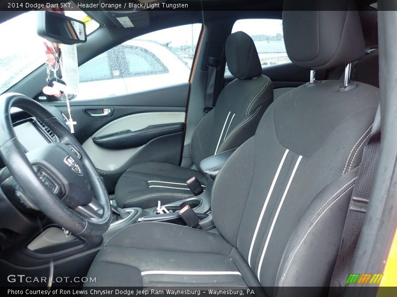 Header Orange / Black/Light Tungsten 2014 Dodge Dart SXT