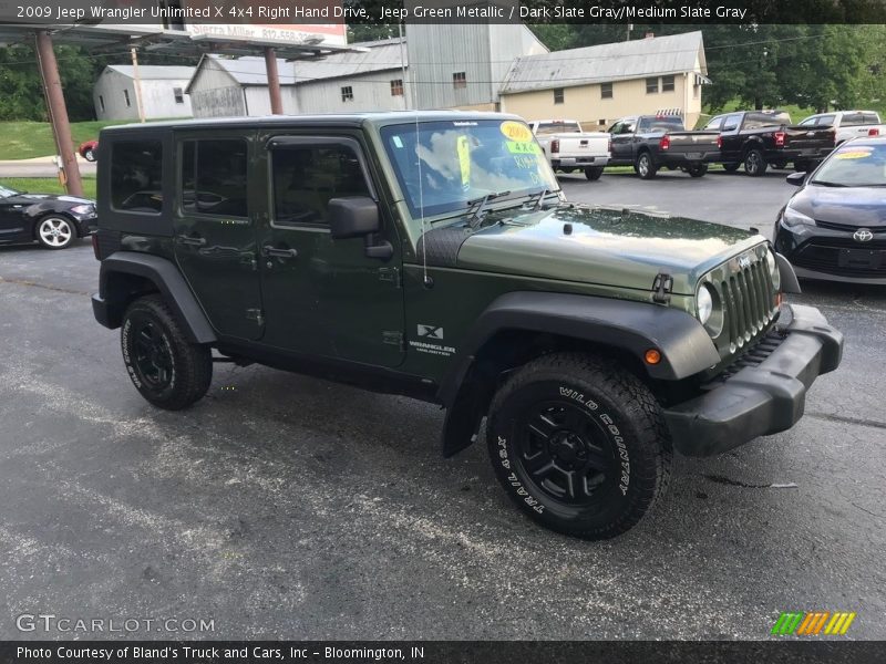 Jeep Green Metallic / Dark Slate Gray/Medium Slate Gray 2009 Jeep Wrangler Unlimited X 4x4 Right Hand Drive