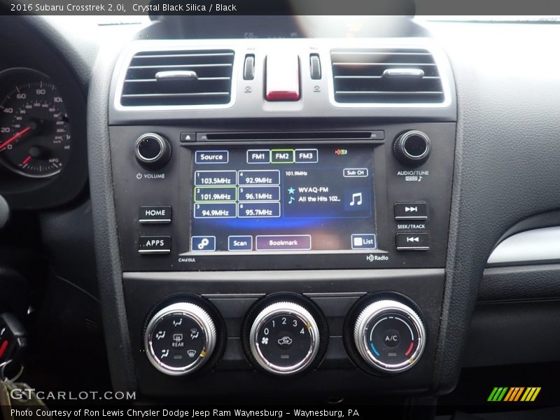 Controls of 2016 Crosstrek 2.0i