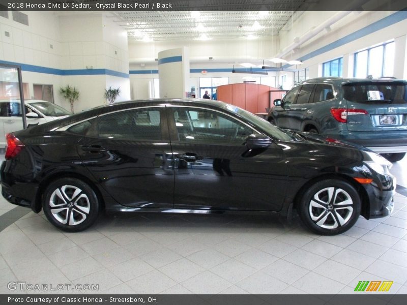 Crystal Black Pearl / Black 2018 Honda Civic LX Sedan