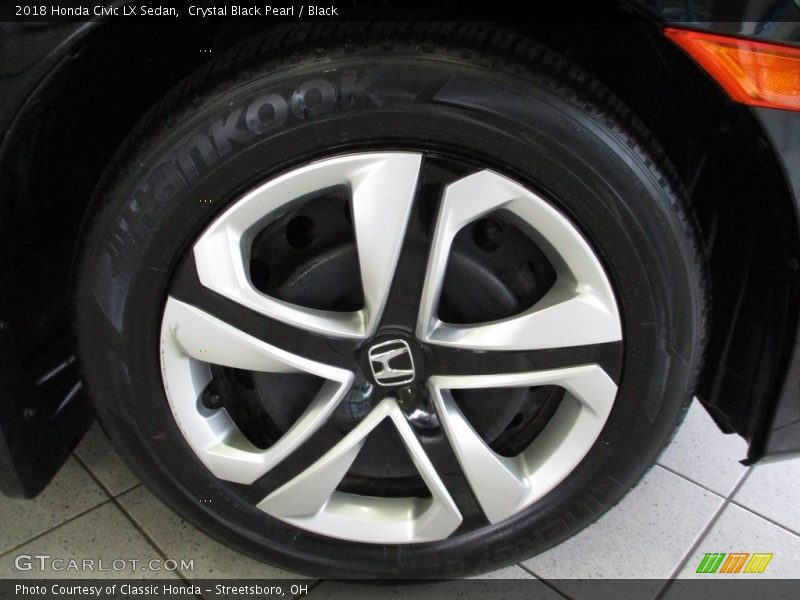 Crystal Black Pearl / Black 2018 Honda Civic LX Sedan