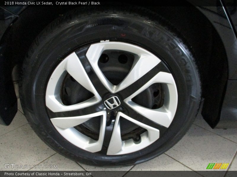 Crystal Black Pearl / Black 2018 Honda Civic LX Sedan
