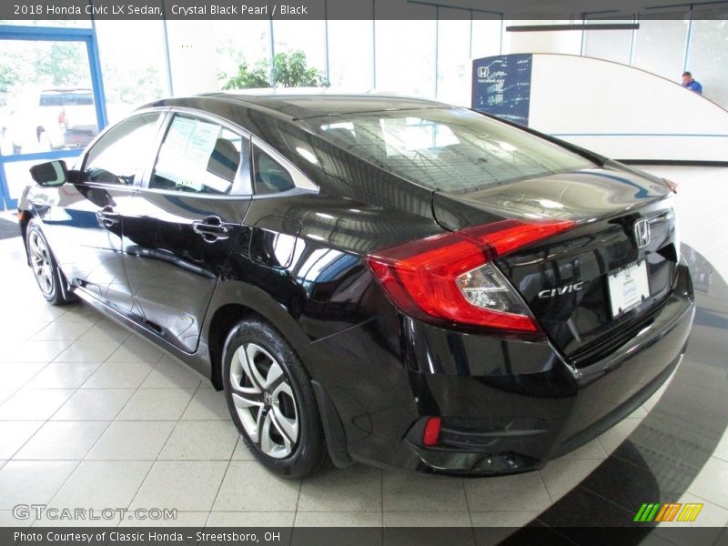 Crystal Black Pearl / Black 2018 Honda Civic LX Sedan