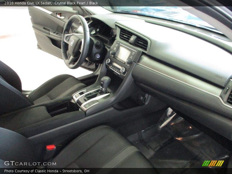 Crystal Black Pearl / Black 2018 Honda Civic LX Sedan