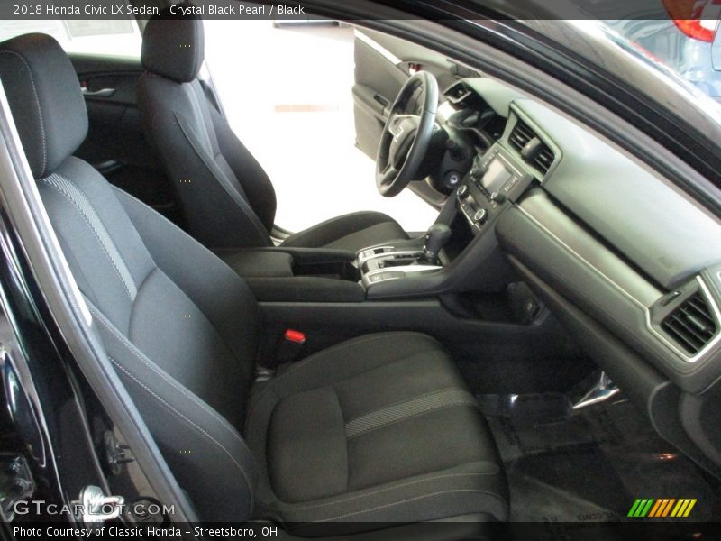 Crystal Black Pearl / Black 2018 Honda Civic LX Sedan