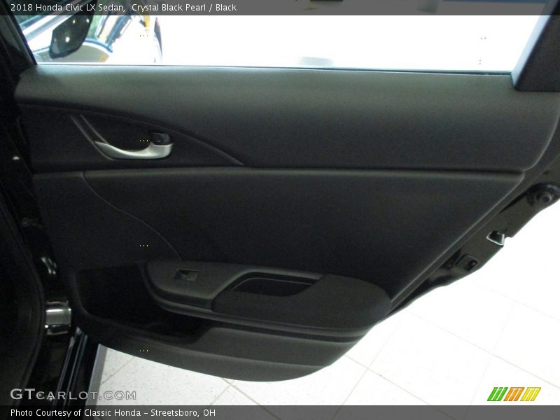 Crystal Black Pearl / Black 2018 Honda Civic LX Sedan