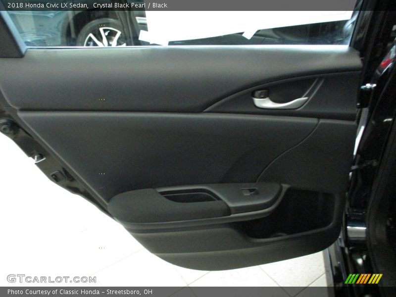 Crystal Black Pearl / Black 2018 Honda Civic LX Sedan