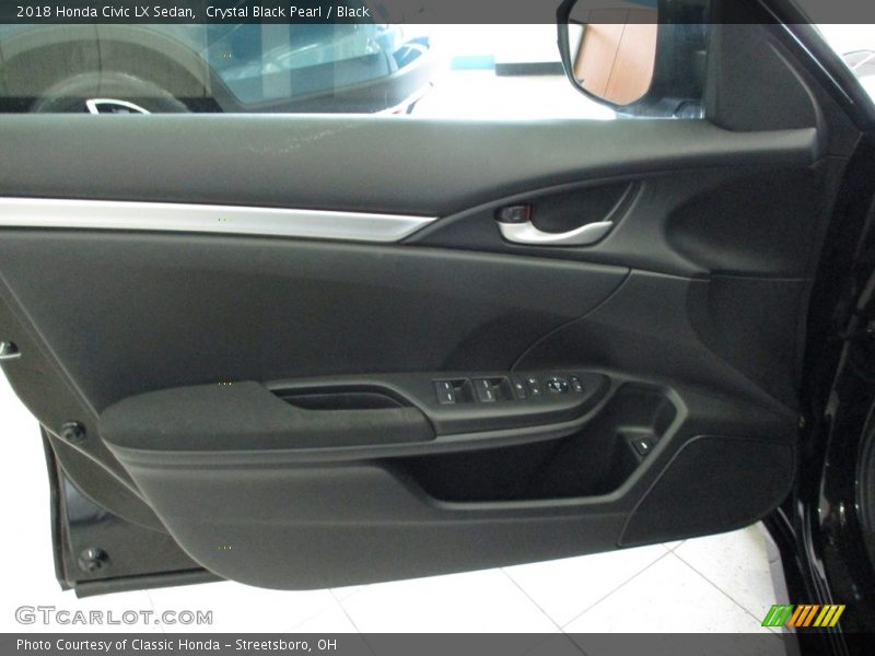 Crystal Black Pearl / Black 2018 Honda Civic LX Sedan