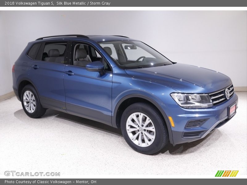 Silk Blue Metallic / Storm Gray 2018 Volkswagen Tiguan S