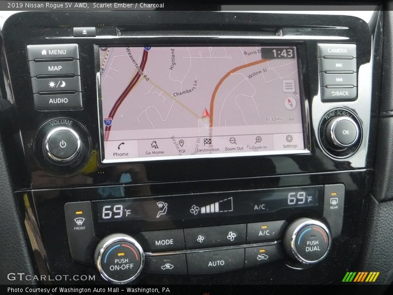 Scarlet Ember / Charcoal 2019 Nissan Rogue SV AWD
