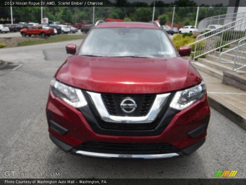 Scarlet Ember / Charcoal 2019 Nissan Rogue SV AWD