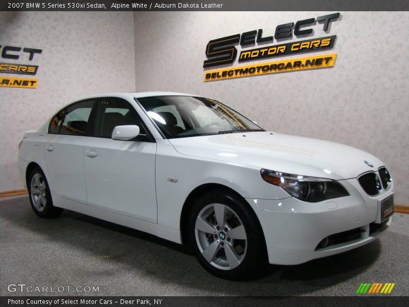 Alpine White / Auburn Dakota Leather 2007 BMW 5 Series 530xi Sedan