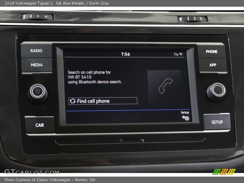 Silk Blue Metallic / Storm Gray 2018 Volkswagen Tiguan S