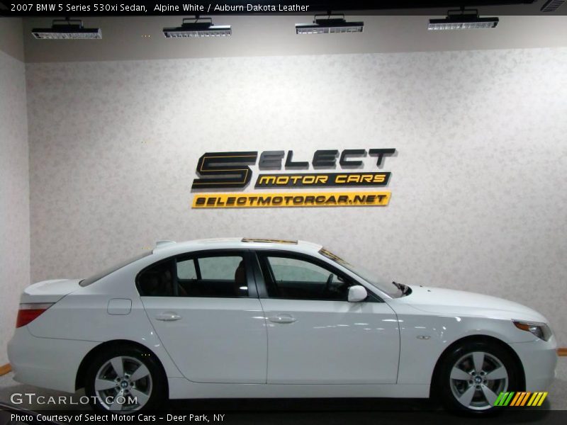 Alpine White / Auburn Dakota Leather 2007 BMW 5 Series 530xi Sedan