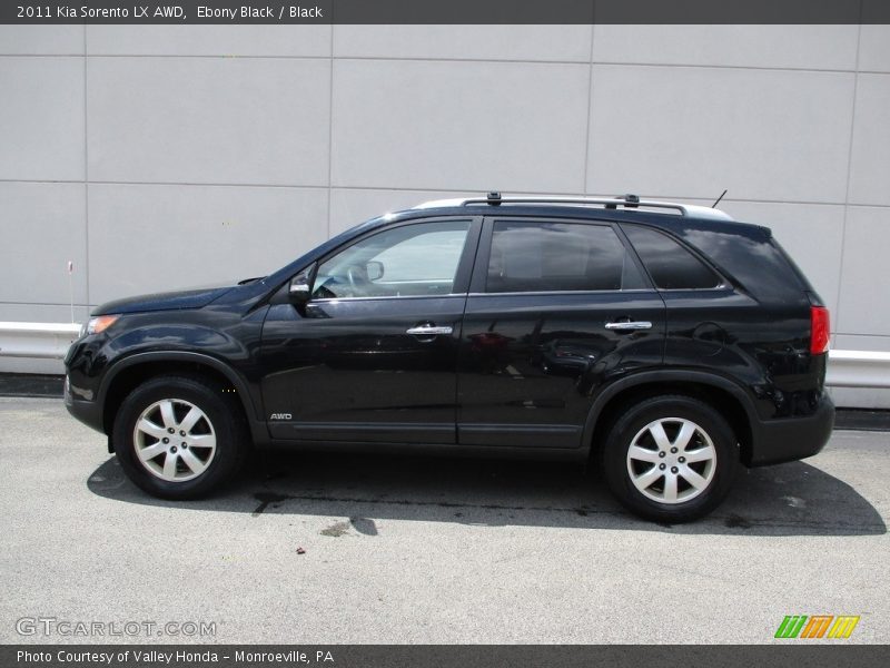 Ebony Black / Black 2011 Kia Sorento LX AWD