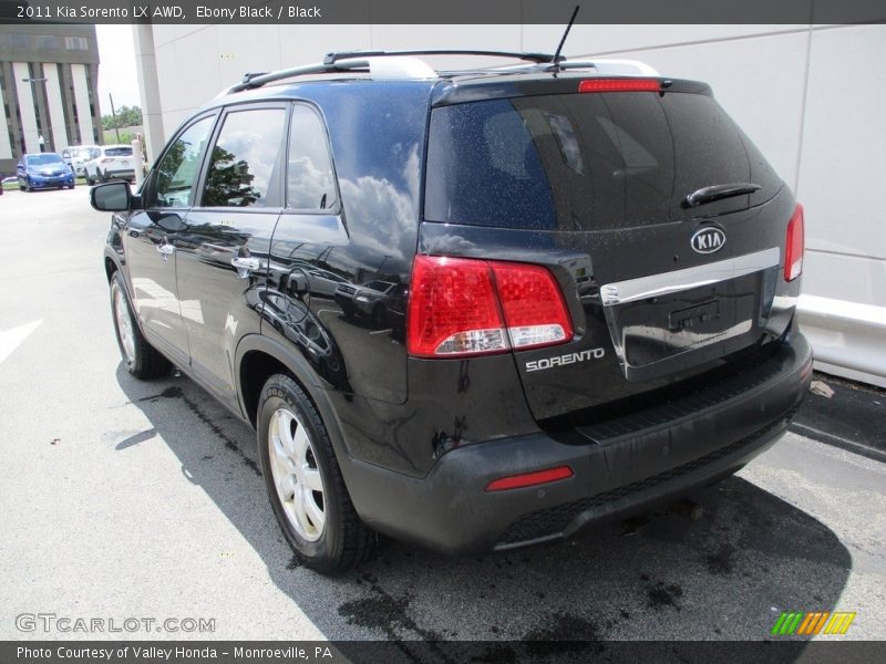 Ebony Black / Black 2011 Kia Sorento LX AWD