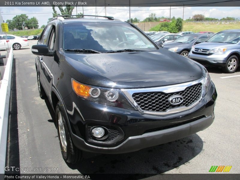 Ebony Black / Black 2011 Kia Sorento LX AWD