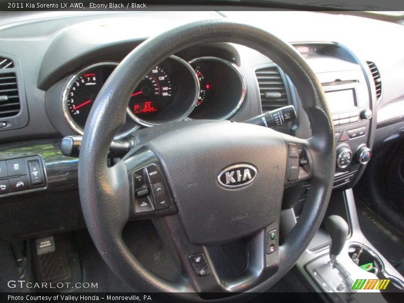 Ebony Black / Black 2011 Kia Sorento LX AWD