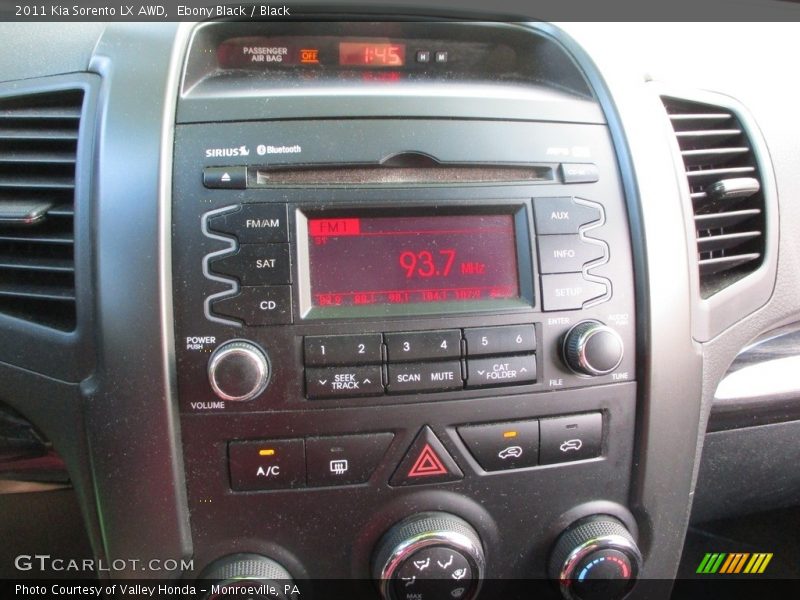 Ebony Black / Black 2011 Kia Sorento LX AWD