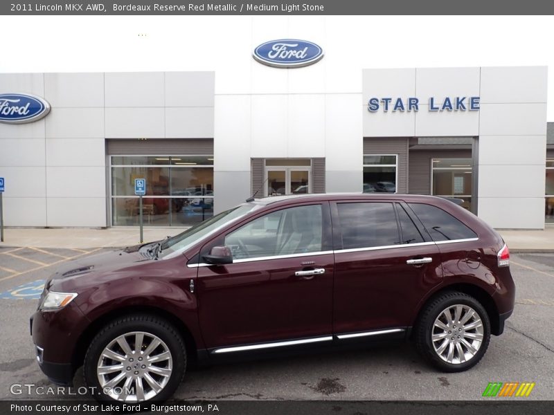 Bordeaux Reserve Red Metallic / Medium Light Stone 2011 Lincoln MKX AWD