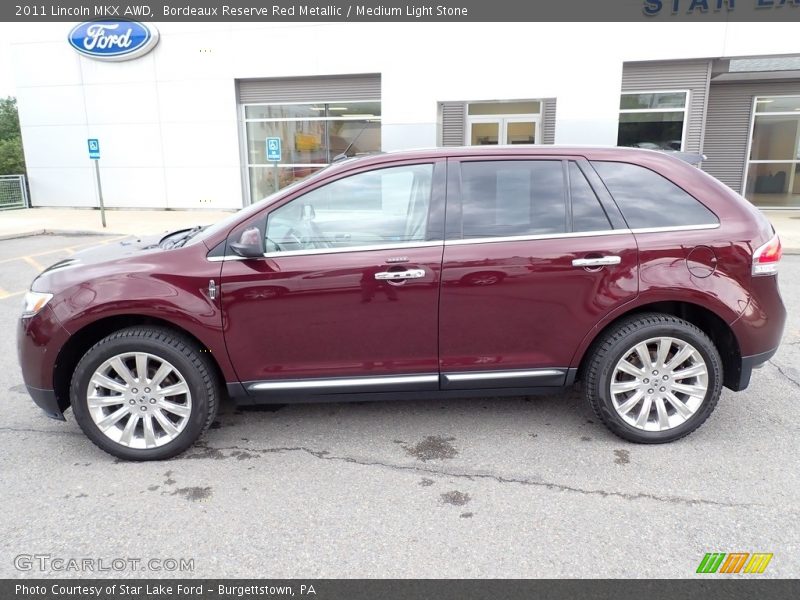 Bordeaux Reserve Red Metallic / Medium Light Stone 2011 Lincoln MKX AWD