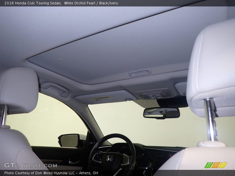 White Orchid Pearl / Black/Ivory 2018 Honda Civic Touring Sedan