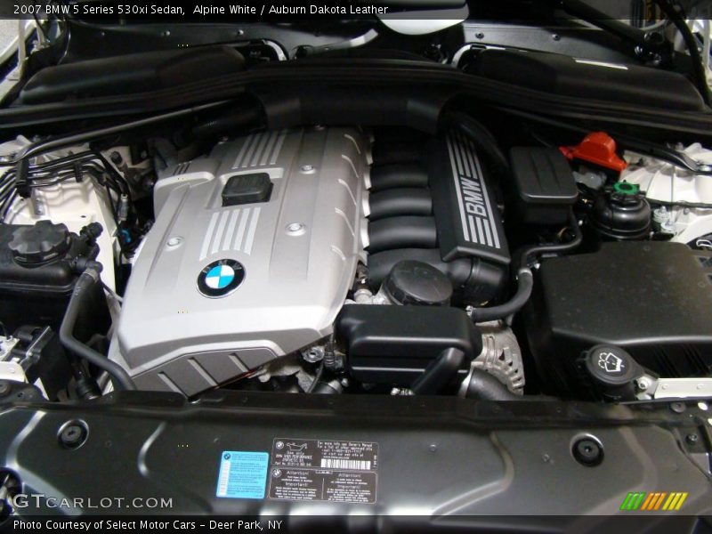 Alpine White / Auburn Dakota Leather 2007 BMW 5 Series 530xi Sedan