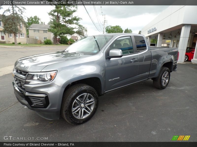 Satin Steel Metallic / Jet Black/­Dark Ash 2021 Chevrolet Colorado WT Extended Cab 4x4