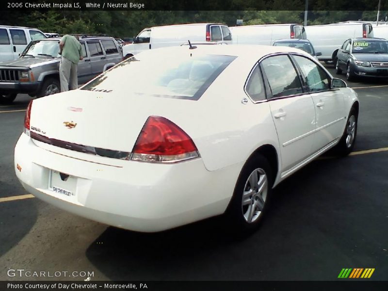 White / Neutral Beige 2006 Chevrolet Impala LS