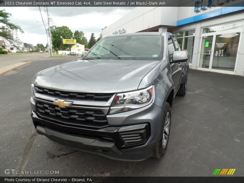 Satin Steel Metallic / Jet Black/­Dark Ash 2021 Chevrolet Colorado WT Extended Cab 4x4
