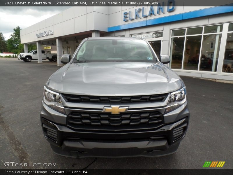 Satin Steel Metallic / Jet Black/­Dark Ash 2021 Chevrolet Colorado WT Extended Cab 4x4