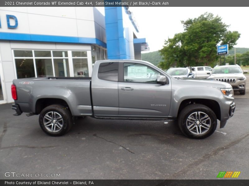 Satin Steel Metallic / Jet Black/­Dark Ash 2021 Chevrolet Colorado WT Extended Cab 4x4