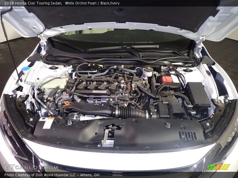 White Orchid Pearl / Black/Ivory 2018 Honda Civic Touring Sedan