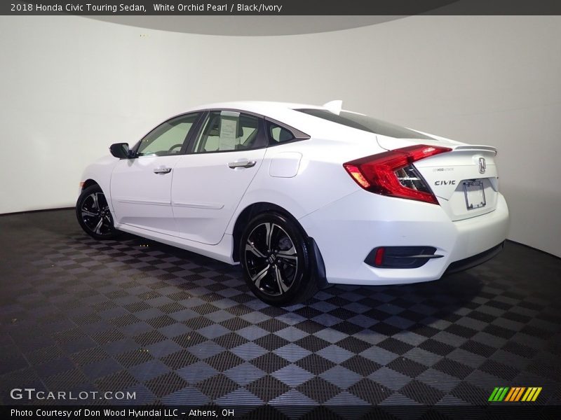 White Orchid Pearl / Black/Ivory 2018 Honda Civic Touring Sedan