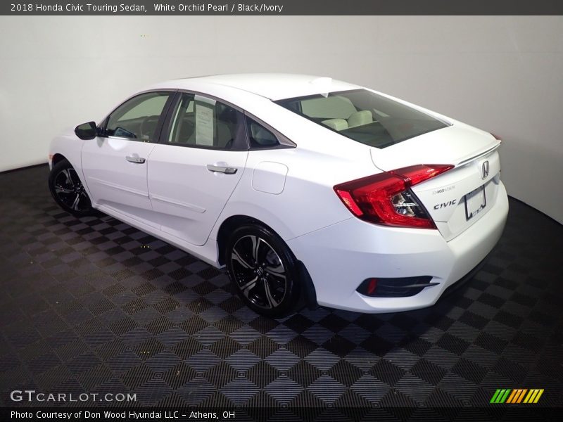 White Orchid Pearl / Black/Ivory 2018 Honda Civic Touring Sedan
