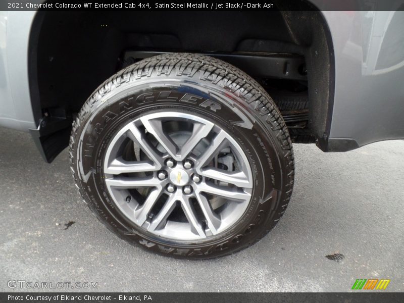 Satin Steel Metallic / Jet Black/­Dark Ash 2021 Chevrolet Colorado WT Extended Cab 4x4