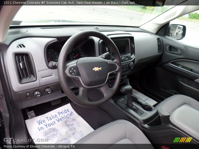 Satin Steel Metallic / Jet Black/­Dark Ash 2021 Chevrolet Colorado WT Extended Cab 4x4