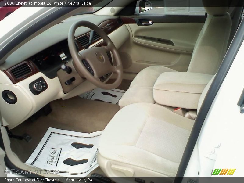 White / Neutral Beige 2006 Chevrolet Impala LS