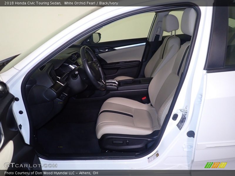 White Orchid Pearl / Black/Ivory 2018 Honda Civic Touring Sedan