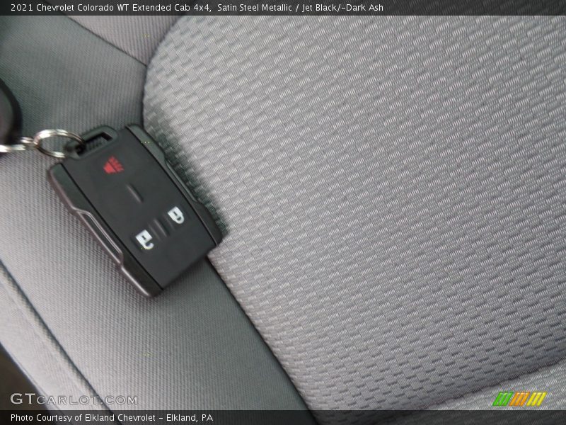 Satin Steel Metallic / Jet Black/­Dark Ash 2021 Chevrolet Colorado WT Extended Cab 4x4