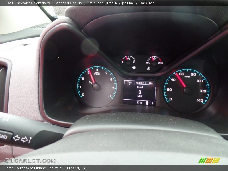 Satin Steel Metallic / Jet Black/­Dark Ash 2021 Chevrolet Colorado WT Extended Cab 4x4